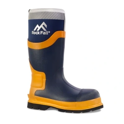 Image of Rock Fall Silt Steel Toe Cap Wellingtons Boots Unisex, Fully Waterproof Safety Welllies, SRC Slip Rated Work, Knee High with Protective Toecap UK12