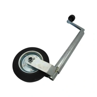 Image of SecureFix Direct Heavy Duty Caravan Jockey Wheel 35MM (Trailer Steel Rim Wind Up Handle)