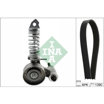 Image of 25195388, 55565236, 55595700 V ribbed belt set INA 529 0325 10 Check alternator freewheel clutch &amp; replace if necessary VAUXHALL: Mokka / X