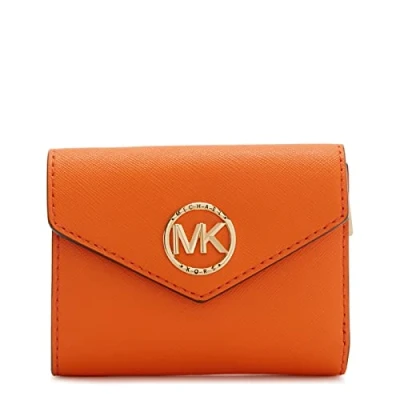 Image of Michael Kors Women Greenwich Trifold Wall Bag, Apricot, 31,75 x 19,05 11,43