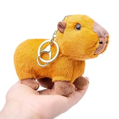 Image of lilizzhoumax Simulation Capybara Plush Toy key chain 14cm/6, Realistic Stuffed Animal Cute Toy, Super Soft Home Decoration Toys, Gift for Kids