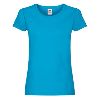 Image of Fruit of the Loom T Shirt, women&#039;s, azure, L
