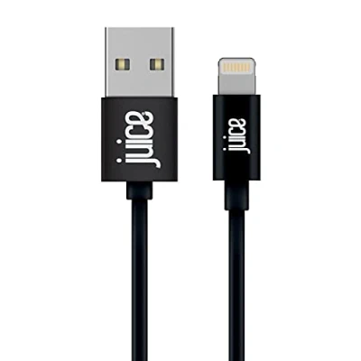 Image of DISCONTINUED Juice Apple Lightning Cable 3m Round Black,iPhone 14, Max, Pro, Plus, iPhone 13, Pro and Mini, 12, 11, X, Xr, 8, 7, 6, SE, 5, iPad,