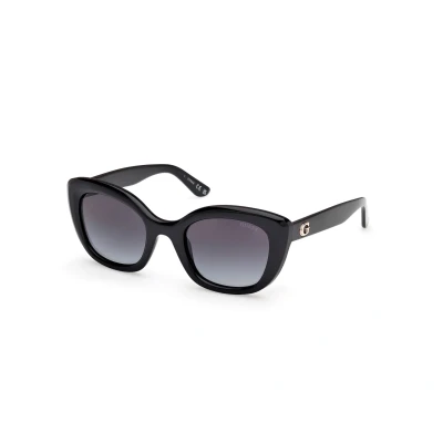 Image of Guess Woman GU00196 01B Sunglasses Injected Black Smoke Squared Normal