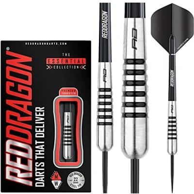Image of RED DRAGON Torpedo: 22g Flightmaster Tungsten Darts Set with Flights and Stems