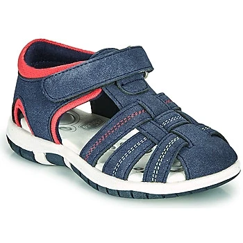 Image of Chicco, Fausto Closed Toe Sandal, Adjustable sandals Boy&#039;s, Blue/Red, 20