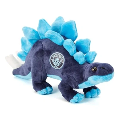 Image of Man City FC Stegosaurus 30 cm Officially Licensed Dinosaur Plush, Great Gift for Adults &amp; Kids Manchester The Citizens