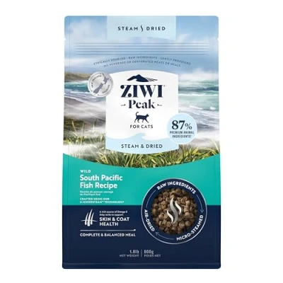 Image of ZIWI Peak Steam &amp; Dried Wild South Pacific Fish, 800 g Natural, High Protein Cat Food Dry, Raw Alternative Grain Free Complete Dry