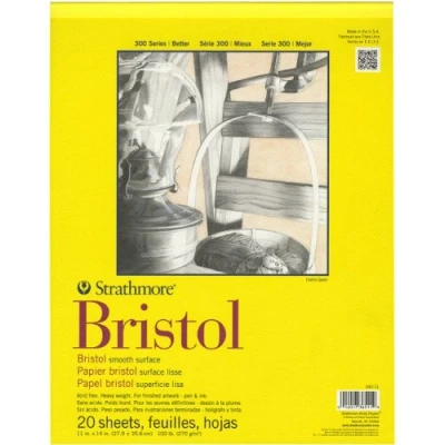 Image of Pro Art Strathmore Bristol Smooth Paper Pad 11 x 14 inch, 20 Sheets