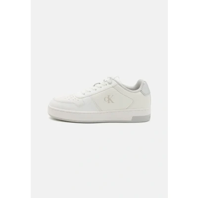 Image of Calvin Klein Jeans Basket Cupsole Trainers, Women&#039;s, Size: 3.5, Bright white/silver Leather