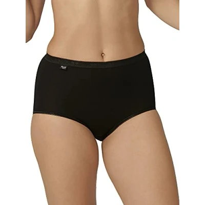Image of Sloggi Womens Basic+ Maxi Brief, Black, 28 UK