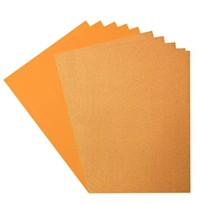 Image of Florence Glitter Paper and Cardstock A4 Coloured Card Making Supplies Copper/Apricot 10 Sheets for Scrapbooking, Other Crafts 250/216 GSM
