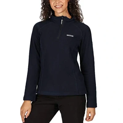 Image of Regatta Womens Kenger 1/2 Zip Honeycomb Fleece Pullover Deep Navy 10