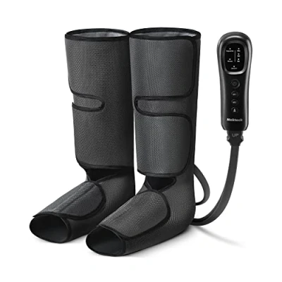 Image of Nekteck Leg Massager with Air Compression for Circulation and Relaxation, Foot Calf Massage Machine Hand held Controller 2 Modes 3 Intensities, Adjustable Wraps Home Office Use