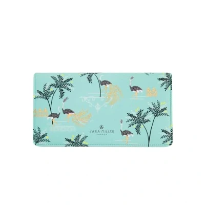 Image of Sara Miller Savannah Faux Leather Travel Wallet, with Sections for Passport, documents and Money, Size 23x13x3cm