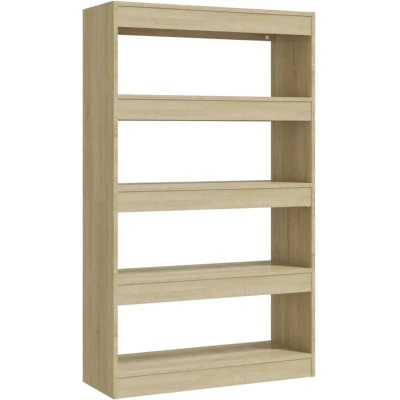 Image of vidaXL Book Cabinet/Room Divider Sonoma Oak 80x30x135 cm Engineered Wood