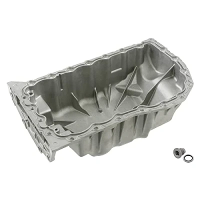 Image of 110265505R, 110265505RS1, 6001545302, 6001545302S1, 7700104412 oil Sump FEBI BILSTEIN 102181 with an drain plug seal ring RENAULT: CLIO 2