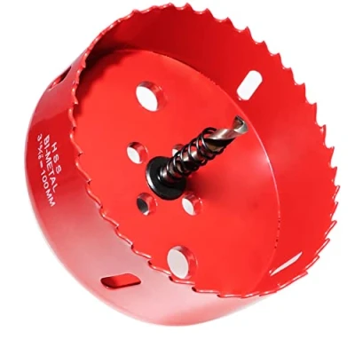 Image of GARHWAL Bi Metal Hole Saws 100mm Wood Cutter, Saw, Circular Cutter for Wall, Core Drill Bit Fast Cutting, Long Life Blades Plumber, Conduit, Kitchen, Bathroom and More