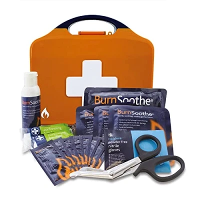Image of Reliance Medical First Aid Kit Standard Burn in Aura Box Includes Gel Soaked Dressings, Ideal for Treating Burns, Scalds, Sunburn, Complete Dressing Emergency Care