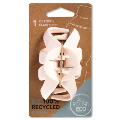 Image of All Round Eco, Octopus Claw Hair Grip, 100% Recycled Plastic, Pink