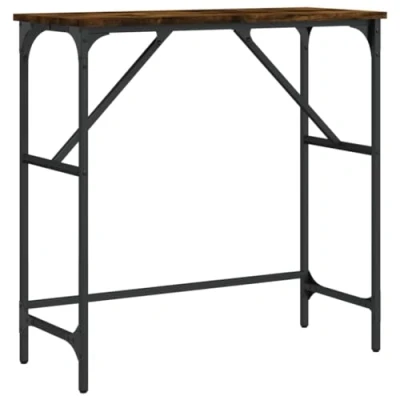 Image of vidaXL Console Table Smoked Oak 75x32x75 cm Engineered Wood