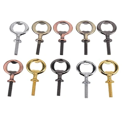 Image of Hundnsney 10Pcs Metal Bottle Opener Blanks Stainless Steel Inserts Kit Threaded Beer Hardware