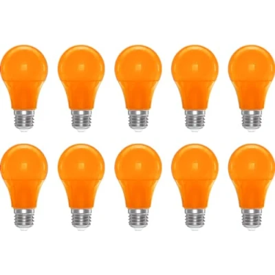 Image of ZFQ Orange E27 LED Light Bulb A60 Edison Screw Bulb,3W Coloured Lighting Bulbs Filament Lamp, Equivalent 30W Incandescent Bulb, for Home Party Bar Christmas Decoration (10 Pack)
