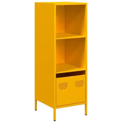 Image of vidaXL Highboard Mustard Yellow 35x39x103.5 cm Steel