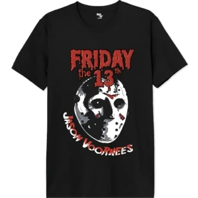 Image of Friday the 13th Men&#039;s Uxfridmts001 T Shirt, Black, L