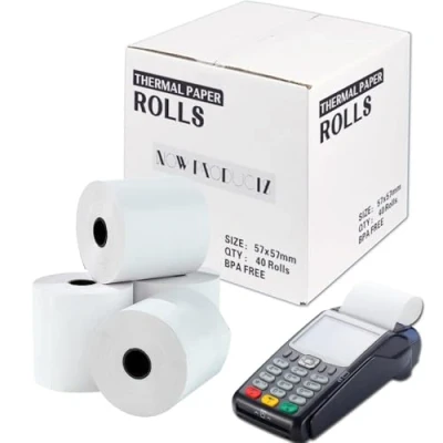 Image of 57 x 57mm Till Rolls Cash Register 57x57 Thermal roll 20
