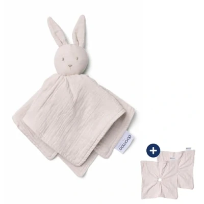 Image of doomoo Baby Comforter You&amp;Me, Reversible with 2 Different Characters, comforters Newborn, Ultra Soft Organic Cotton, Oeko Tex Certified Gifts Idea, Almond