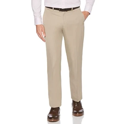 Image of Perry Ellis Men&#039;s Modern Fit Portfolio Performance Dress Pant (Waist Size 30 42), — Pebble Gray, 36W x 34L