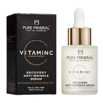 Image of Pure Mineral Vitamin C anti wrinkle serum with natural dead sea minerals to lift and tighten the skin