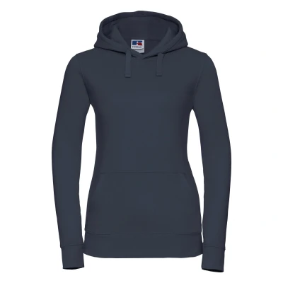 Image of Russell Athletic Womens Premium Authentic Hoodie (3 Layer Fabric) (French Navy) Multicolour Size Small