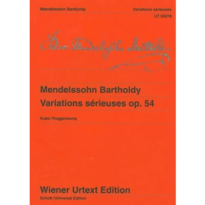 Image of Variations SeRieuses Op.54: Nach den Quellen hrsg. von Michael Kube. Fingersätze und Hinweise zur Interpretation Peter Roggenkamp.. op. 54. Klavier.