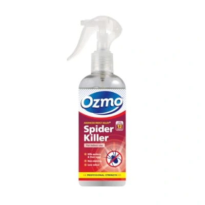 Image of Ozmo Spider Killer Spray, 250ml, Use On Hard Non Porous Surfaces, and Soft Furnishings, Carpets Fabrics