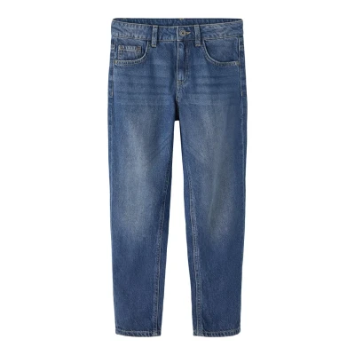 Image of Name it Nkmben Tapered Straight leg jeans for kids, Size: 13y, Dark blue denim