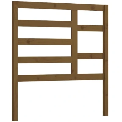 Image of vidaXL Bed Headboard Honey Brown 106x4x104 cm Solid Wood Pine