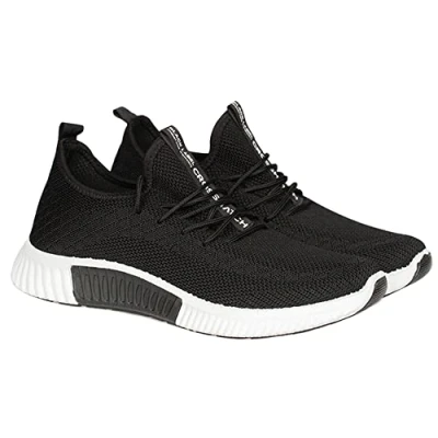 Image of Crosshatch New Mens Boys Trainers Lace up Lightweight Running Sports Gym Shoes Sneaker UK Black 9