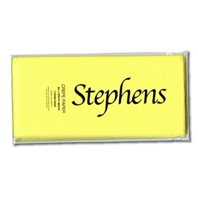 Image of Stephens Crepe Paper Yellow Coloured 40% Stretch 3m x 0.5m Sheet, Quality Paper, Ideal For Papercraft, Gift Wrapping, Collages, Chains, And Stained Glass Windows, Hard Wearing Craft Projects