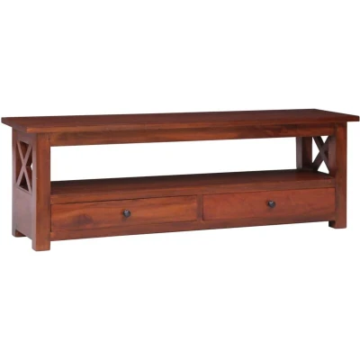 Image of vidaXL TV Cabinet Brown 115x30x40 cm Solid Mahogany Wood