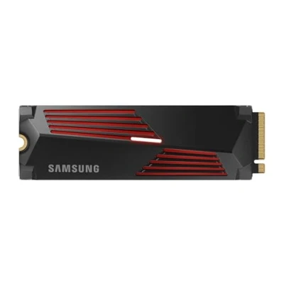 Image of Samsung 990 PRO Heatsink NVMe M.2 SSD with heat sink, 4 TB, PCIe 4.0, 7,450 MB/s read, 6,900 write, Internal RGB for PC/console gaming and video editing, MZ V9P4T0CW