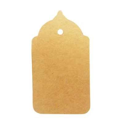 Image of Swift Brown Gift Hang Tags Dome Shaped Kraft Card Paper Parcel Clothing Price Labels Swing Tickets 70mm x 40mm (Pack of 500)