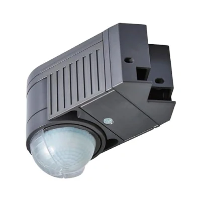 Image of Zinc ZN 25152 DGRY Alia Corner PIR Sensor, IP44, Dark Grey