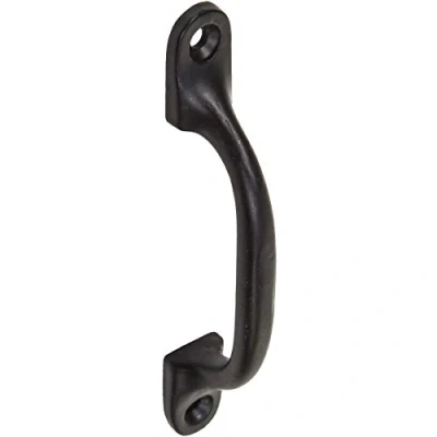 Image of 10x Quality Black Cast Iron 4&quot;Pull Handles Ideal for Kitchen Cabinets, Cupboards &amp; Drawers