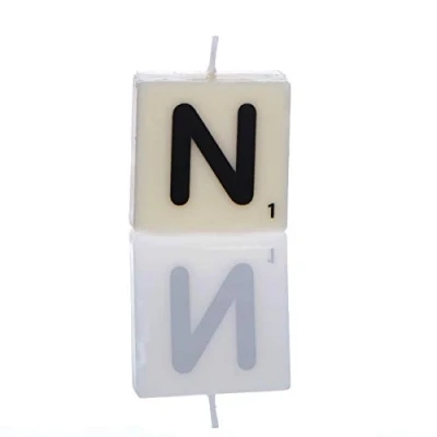 Image of Boxer Gifts N Letter Candle,White,One Size,SP9124