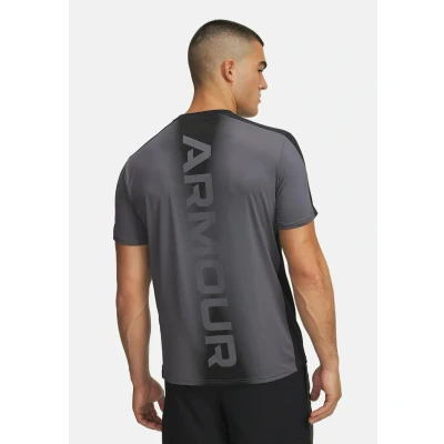 Image of Under Armour Heatgear Wordmark Sports Tshirt, Men&#039;s, Size: XL, Castlerock