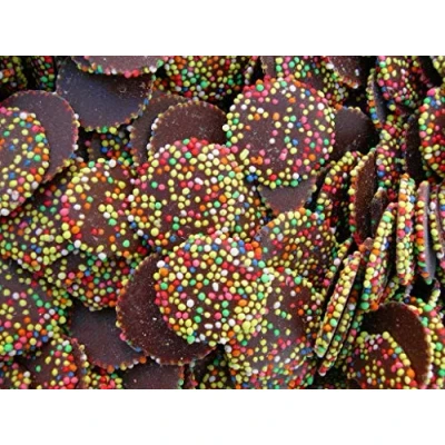 Image of Chocolate Jazzles Brown Candy with Sprinkles Round Halal (1000g)