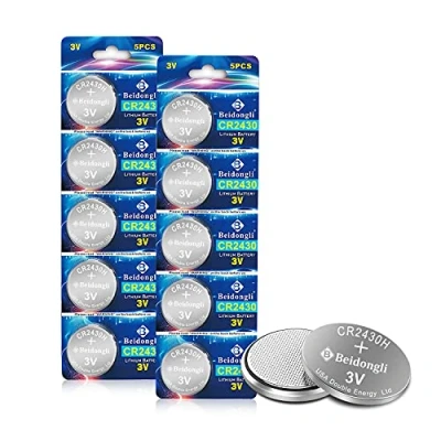 Image of CR2430 Battery 3V Lithium Batteries Coin Button Cell 10 Count 【5 Year Warranty】