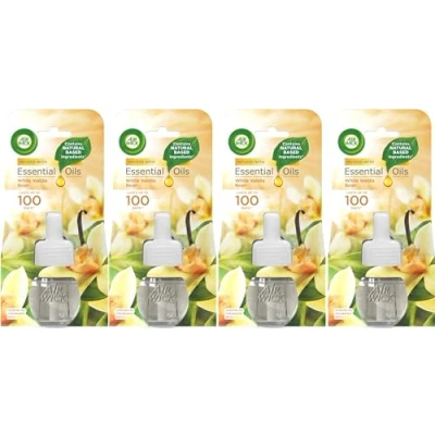 Image of Air Wick Electrical Plug In Refills, White Vanilla Bean, 19ml Refill x 4 (Total Refills)